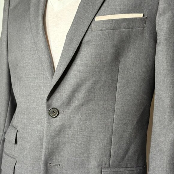 The Kooples Gray Wool Two-Button Blazer Men's Size 50 Double Vent - Picture 5 of 12